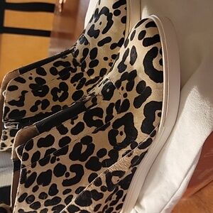 Linea Paolo Leapord Wedge Booties